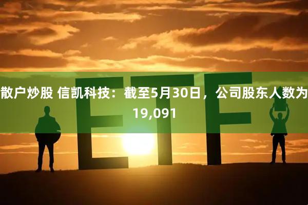 散户炒股 信凯科技：截至5月30日，公司股东人数为19,091